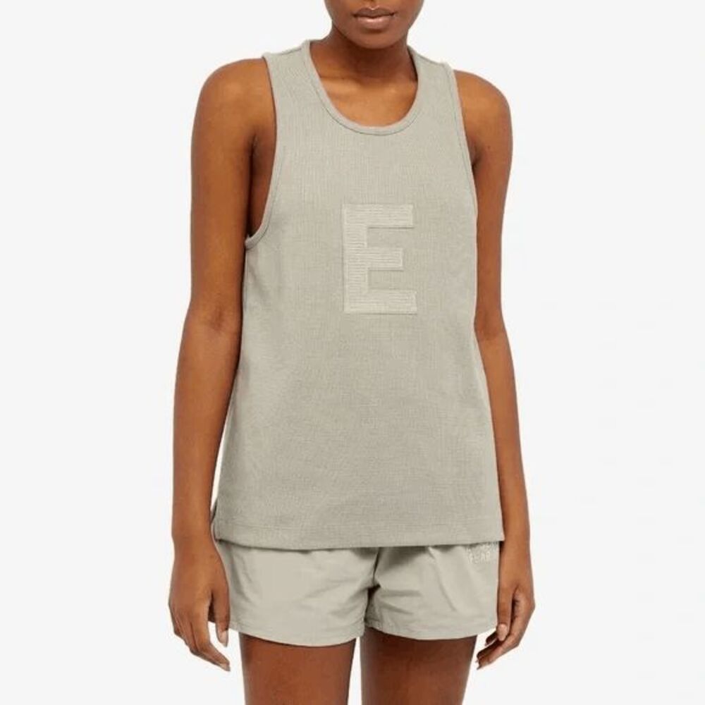 Fear of God ESSENTIALS Waffle Tank top Seal Green Small NWT - Picture 12 of 12